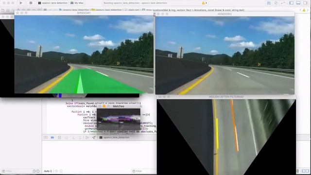 Car detection & tracking and lane detection openCV смотреть онлайн