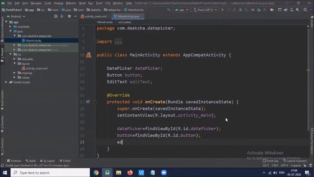 DatePicker in Android | Calendar/Spinner Mode | Android Tutorial | Beginners| Java | Quick - Easy смотреть онлайн
