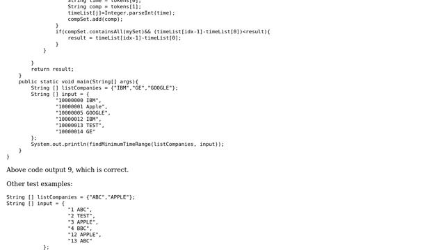 Java find minimum range смотреть онлайн
