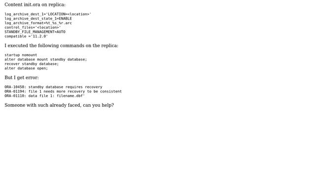 Databases: Oracle Backup procedure смотреть онлайн
