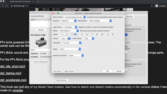 Motorized LEGO DAF Truck With Lights, Sound, PFx Brick And Building Instructions
