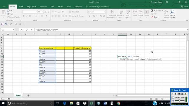 Count number of values based on criteria in another column in Excel смотреть онлайн