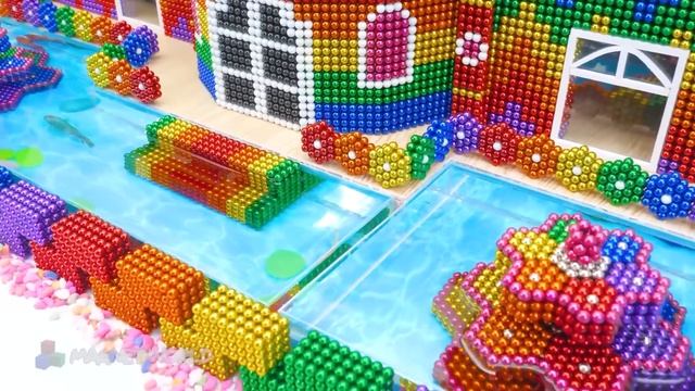DIY- How to Build Millionaire Mansion With Rainbow Water Slide to Swimming Pool For Cute Pets смотреть онлайн