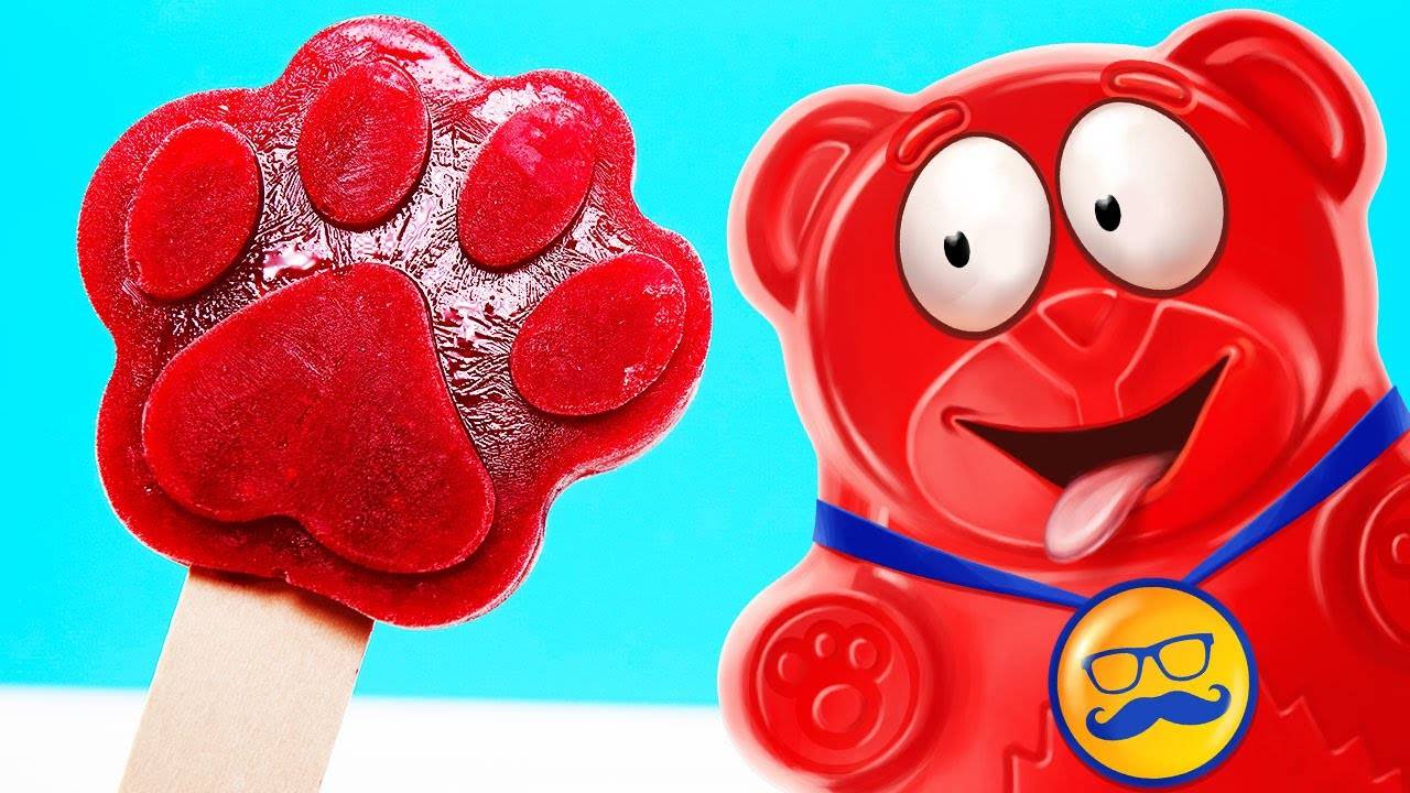 Мороженное лапочка на палочке для медведя Валеры | Рецепт простого мороженого из малины смотреть онлайн