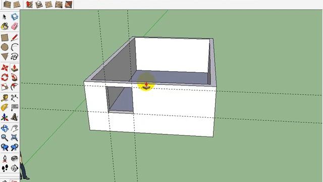 Коробка дома, окна и дверь в Google SketchUp 8 смотреть онлайн