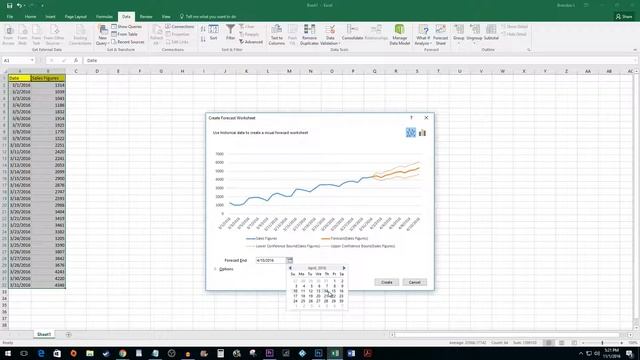 Excel 2016 : How to Create a Forecast Graph / Sheet смотреть онлайн