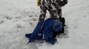 Разборка и укладка палатки КУБ "Следопыт" 2.1 * 2.1 при  температуре - 24 С°.