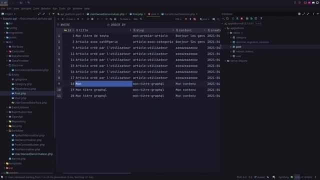 Tutoriel API Platform : Support du GraphQL смотреть онлайн