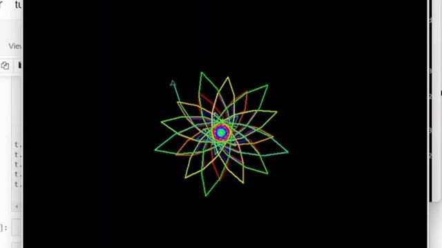 beautiful color design using python turtle смотреть онлайн