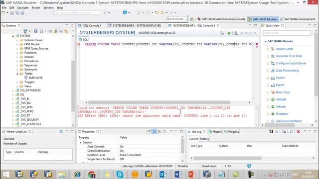BLINOVDANIIL SAP HANA Model Create Table SQL Part2 смотреть онлайн