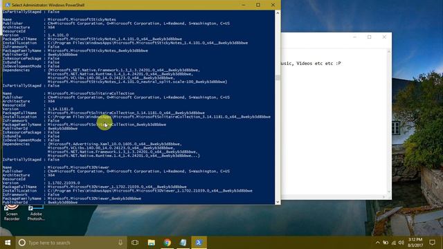 Removing Windows 10 Built In Apps Using Windows Power Shell :) смотреть онлайн