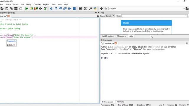 Program to find Power of a number using Python смотреть онлайн