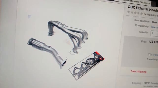 Rd2 Tiburon Obx Ceramic Header 1.8 Intake Cam