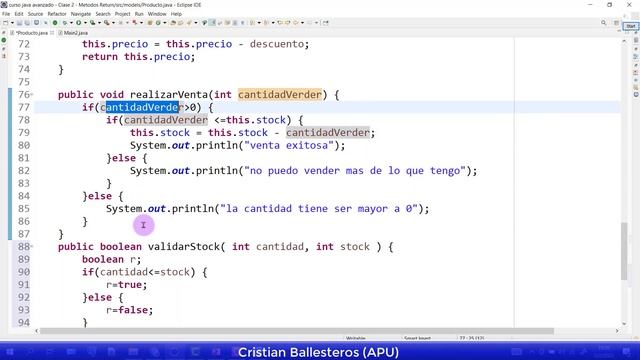 Metodo Return-void dentro d una Clase JAVA metodo venta+validar stock metodo return dentro d void P смотреть онлайн