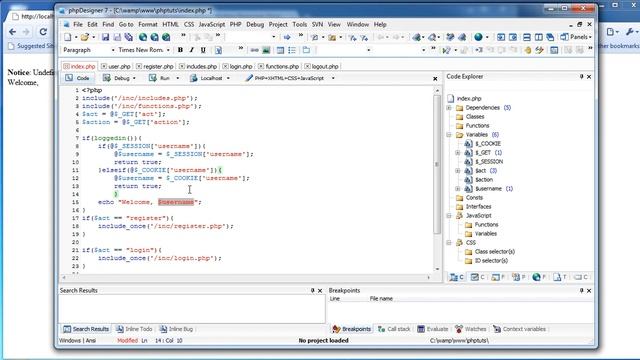 PHP Tutorial 8 - Finishing logout смотреть онлайн