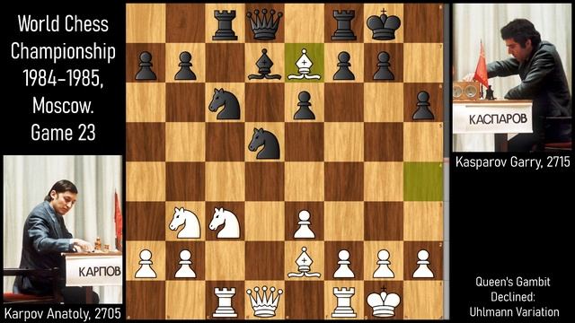 Karpov loses his might / World chess championship 1984 Karpov vs Kasparov Game 23 смотреть онлайн