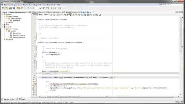 NetBeans GUI Builder - simple demo pt2 смотреть онлайн