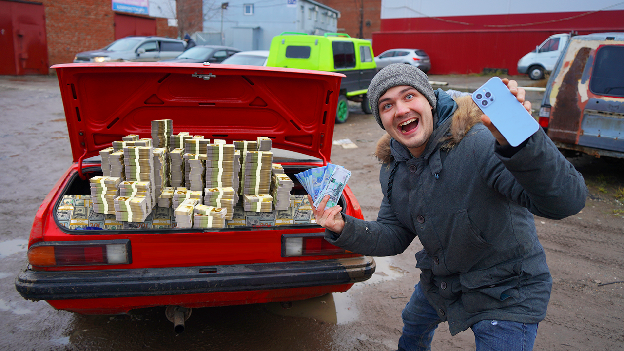 Распаковали багажник машины, которую купили на аукционе, что там внутри? смотреть онлайн