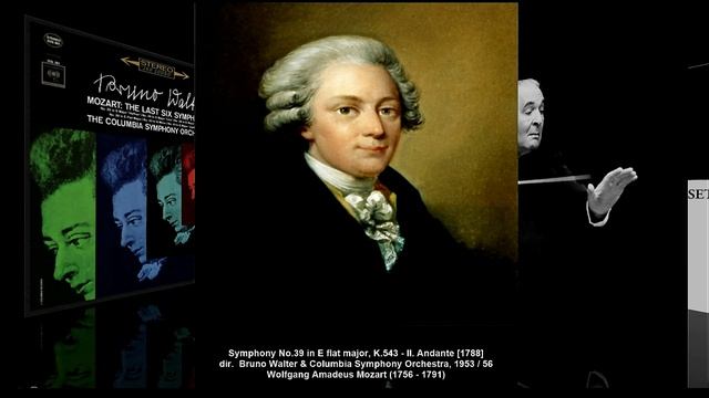 W.A. Mozart - Symphony No.39 in E flat major, K.543 (dir. Bruno Walter, 1953_56) смотреть онлайн