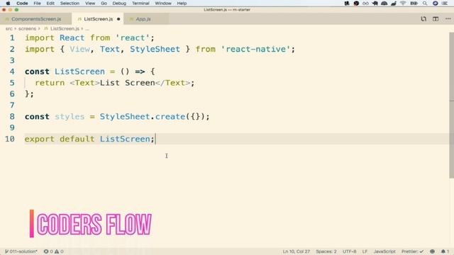 Building Lists React Native смотреть онлайн