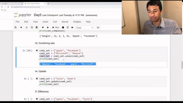 Day 5 - Python Basics - Sets and Dictionary смотреть онлайн