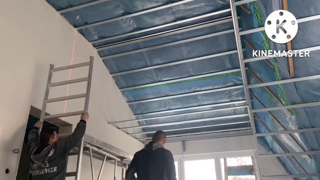Как се Прави Конструкция на Окачен Таван ( Тръгваме с Прав и Завършваме с Наклон) смотреть онлайн