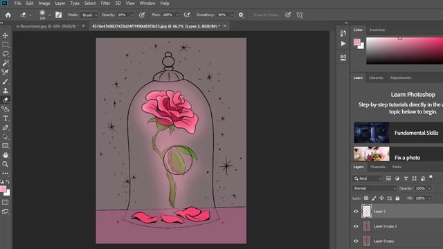 Adding Color To Drawing - Photoshop Tutorial || Digital Drawing