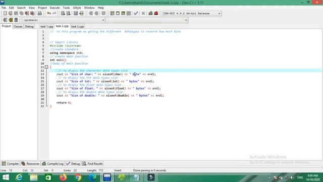 Size of operator in c++ (2 byte , 4 byte) | data types using size off function (#Technical_hub) смотреть онлайн