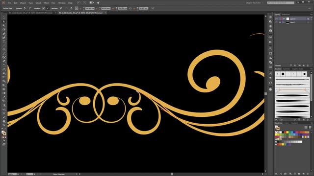 How to design a Gold Border - Adobe Illustrator смотреть онлайн
