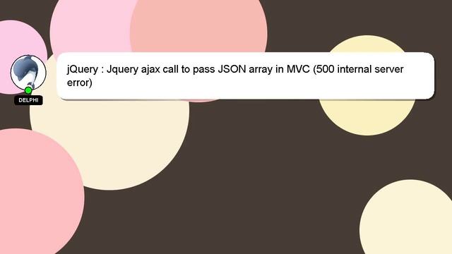 jQuery : Jquery ajax call to pass JSON array in MVC (500 internal server error) смотреть онлайн