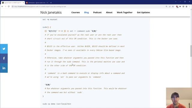 Ignore Sudo in a Shell Script If You're Running as Root смотреть онлайн