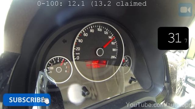 VW Up! 1.0 75 HP 0-170 Km/h Acceleration & Top Speed Run Test