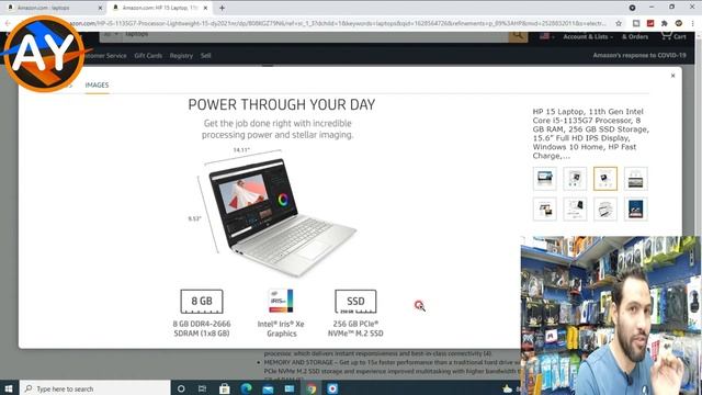 مراجعة مواصفات جهاز لاب توب HP 15-dy2021nr Laptop, 11th Gen Intel Core i5-1135G7 Processor смотреть онлайн