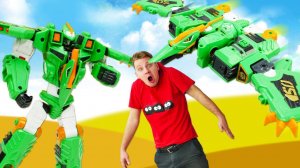 Видео игры битвы - Летающий  Робот Трансформер GEOMECHA Птерашторм! - Новые игрушки для мальчиков