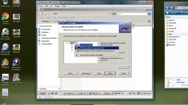 Instalar PHP 5.3.14 en Windows 2008 Server con Virtual PC смотреть онлайн
