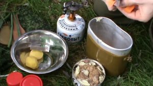 Полевая кухня. Простой походный суп.