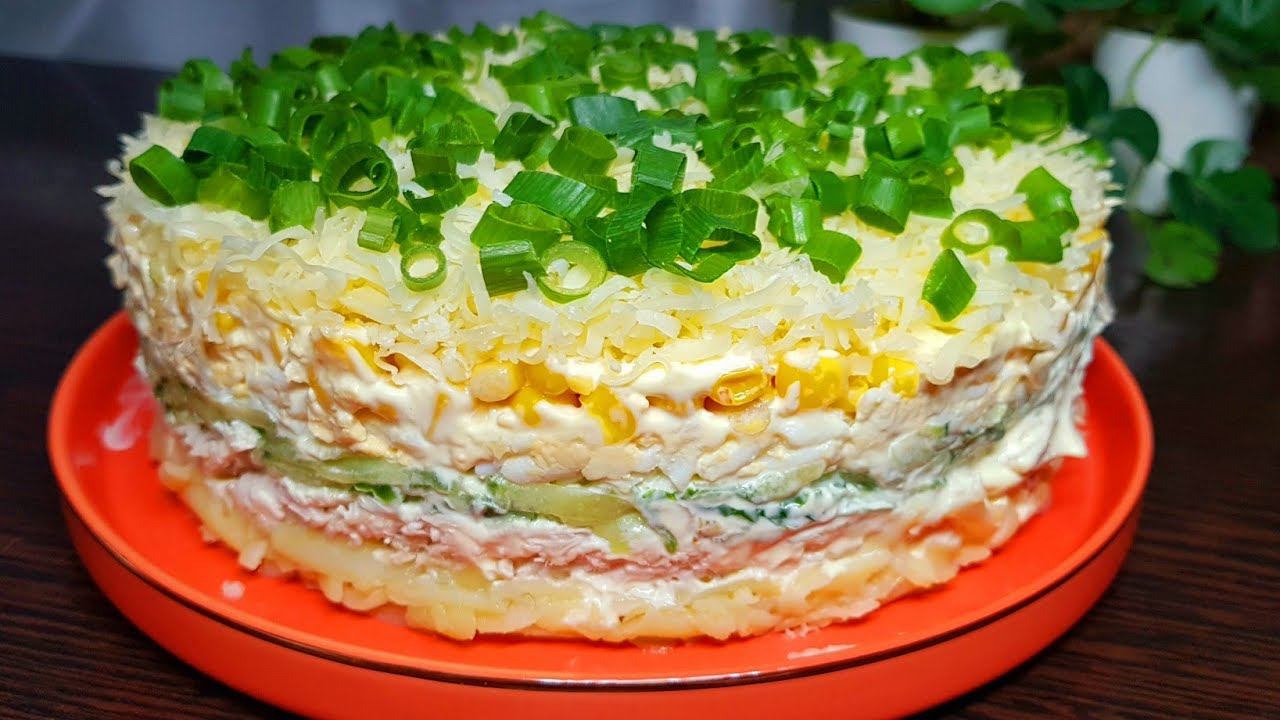 Салат "МОНАХ" его обожают ВСЕ! Готовьте больше, а то не ХВАТИТ! Вкусный салат на Праздничный стол. смотреть онлайн