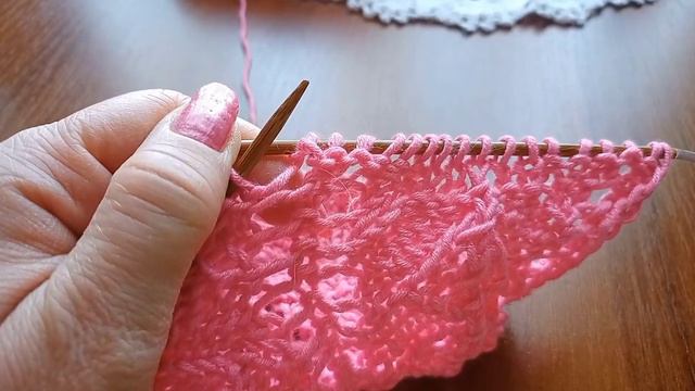 Ажурный узор "Фантазийные дорожки". Узоры спицами. Вязание. Вязание спицами. Knitting. Knit. Croche смотреть онлайн