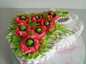 Торт на 8 Марта.Украшение торта.
