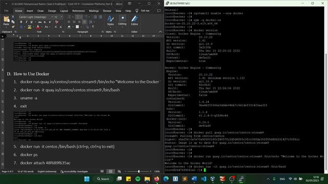 #006- OS Server & Sistem Admin - Container Platform Docker CentOS 9 - MuhammadRahim 21830643 смотреть онлайн