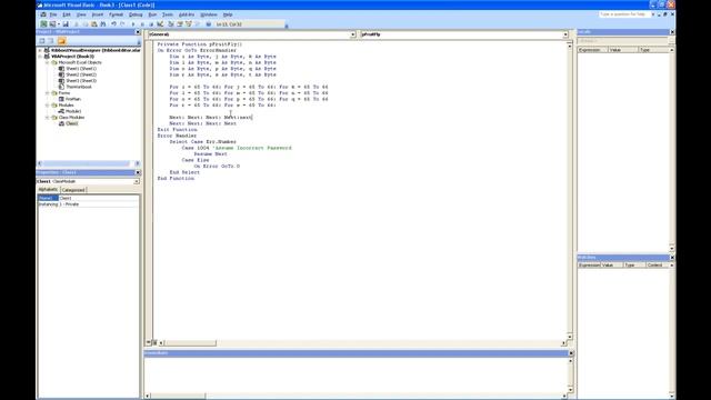 Hack Excel WorkSheet Password VBA GUI смотреть онлайн