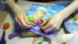 Валяние. Мастер класс . Объемная картина из шерсти «Пасха»