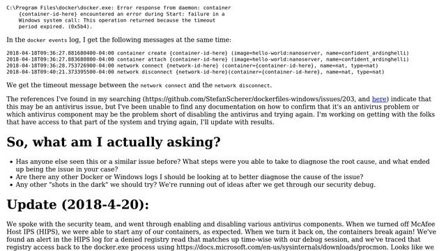 Docker hello-world container won't start on Windows Server 2016 on top of VMWare смотреть онлайн