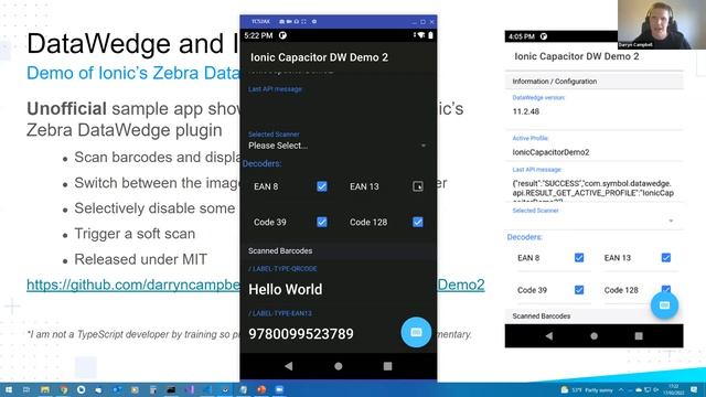 Automate Inventory Data Collection with Zebra DataWedge and Ionic Capacitor смотреть онлайн