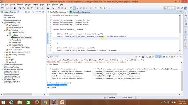 cucumber selenium tutorial (BDD, POM, MAVEN, CUCUMBER FEATURE ) смотреть онлайн