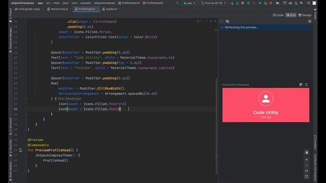 Android Jetpack Compose Example | Profile Page Design | Code Utility смотреть онлайн