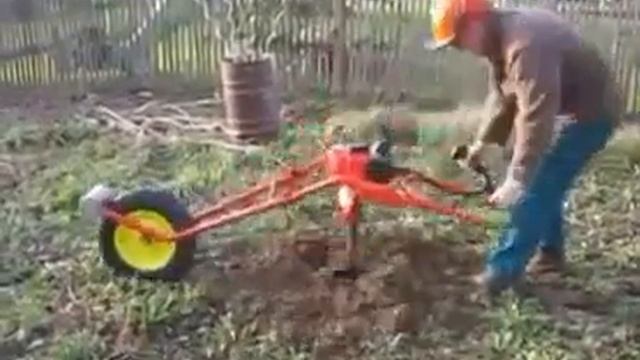 установка землебура на основу садовой тележки смотреть онлайн
