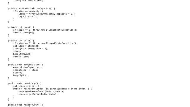 Code Review: Min Heap Java Implementation смотреть онлайн