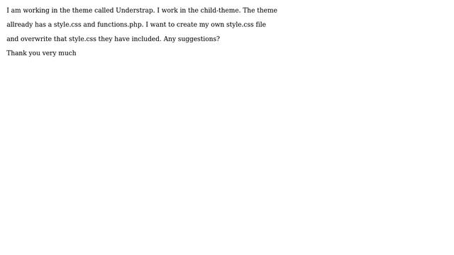 Wordpress: How to create my own style.css file in an wordpress child-theme? смотреть онлайн