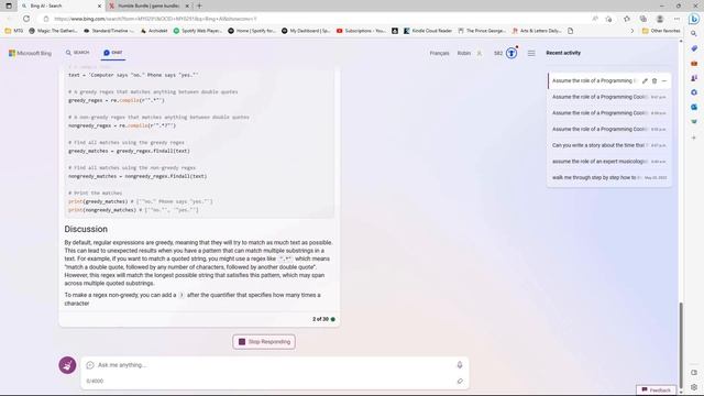 I Get Bing Chat (GPT-4) To Assume The Role Of A Programming Cookbook. Here's What Happened! смотреть онлайн